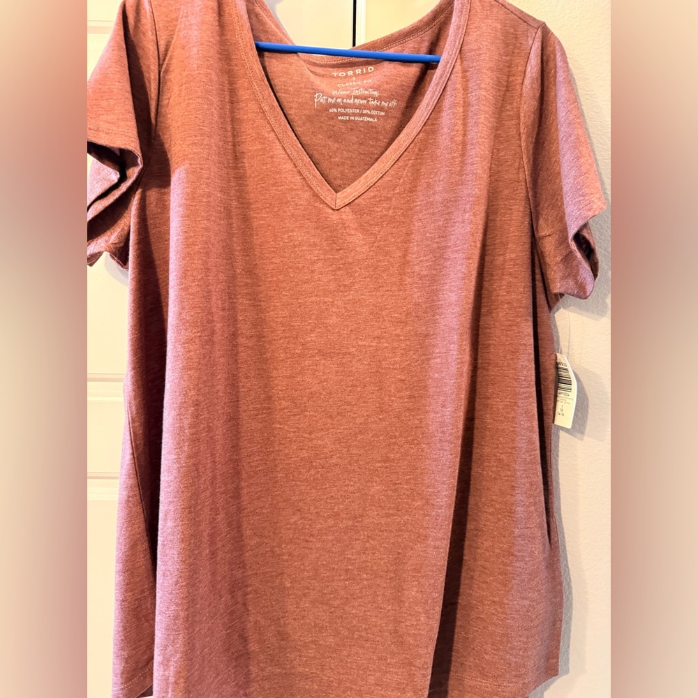 Torrid Warm Brown V-Neck Jersey Tee
